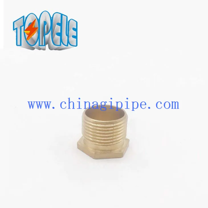 Kierteinen kuusikulmio messinki holkki